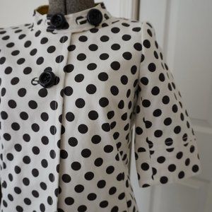 BRAND NEW JCrew Polka Dot Swing Coat with TAGS